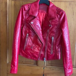 New red pleather jacket, Blank NYC brand, size xs